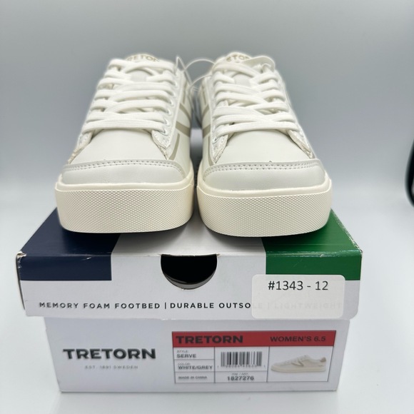TRETORN Women's Serve Lightweight Sneakers‎ Shoes ~ White/Gray ~ Size 6.5 - Picture 9 of 9